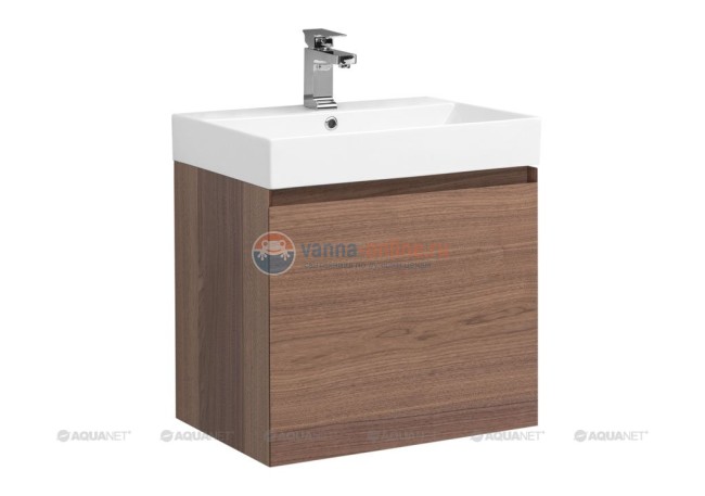 Тумба с раковиной Aquanet Нью-Йорк 60 00203945, цвет орех