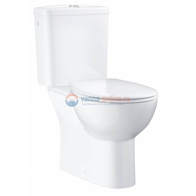Напольный унитаз Grohe Bau Ceramic 39346000 с сиденьем микролифт, белый Напольный унитаз Grohe Bau Ceramic 39346000 с сиденьем микролифт, белый