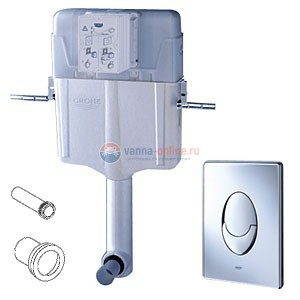 Смывной бачок Grohe Rapid SL 110905/38895 в комплекте с кнопкой и переходниками