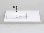 Раковина полувстраиваемая Salini Marea 10, 75 x 40 x 12,9 см, из материала Solix, белая матовая 1802210M