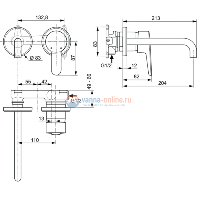 Смеситель для раковины Ideal Standard CONNECT BLUE A5933AA