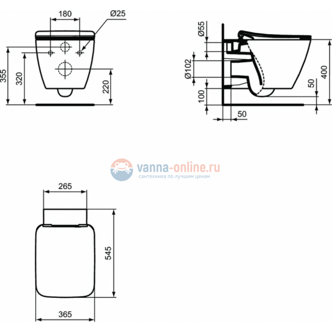 Промо-комплект 3 в 1 Ideal Standard с подвесным унитазом T359601 STRADA II AquaBlade® и инсталляцией PROSYS Промо-комплект 3 в 1 Ideal Standard с подвесным унитазом T359601 STRADA II AquaBlade® и инсталляцией PROSYS