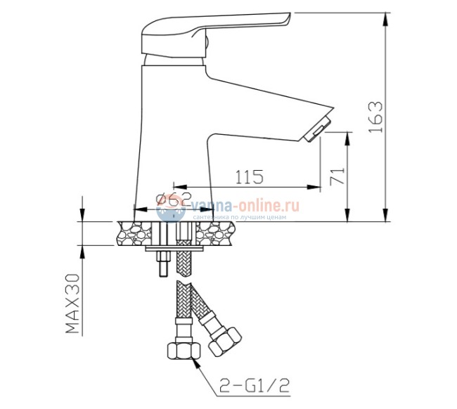 Смеситель Orange Tony M54-021cr для раковины