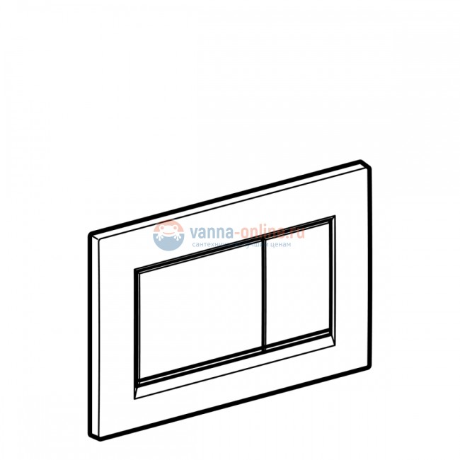 Клавиша Geberit Sigma Type 30 115.883.KM.1, пластик, черный/хром глянцевый (не оставляет отпечатки пальцев)