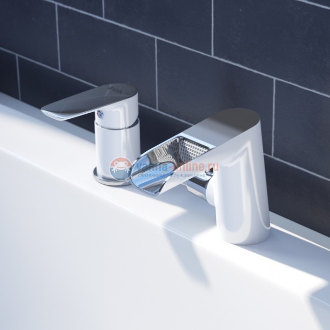 Смеситель Iddis Cloud CLOSB3Ki07 на борт ванны на 3 отверстия, каскад, белый-хром Смеситель Iddis Cloud CLOSB3Ki07 на борт ванны на 3 отверстия, каскад, белый-хром