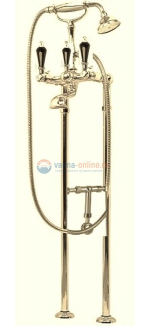 Смеситель Cezares Diamond VDP2-03-Sw-N цвет золото, ручки Swarovski Nero