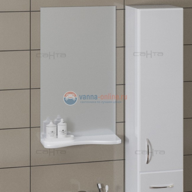 Зеркало СаНта Сити 40 101202, с полочкой Зеркало СаНта Сити 40 101202, с полочкой