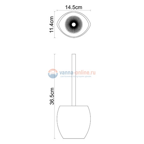Ершик для унитаза WasserKraft Eider 33327 напольный Ершик для унитаза WasserKraft Eider 33327 напольный