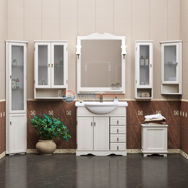 Тумба с раковиной Opadiris КЛИО 65, орех антикварный Тумба с раковиной Opadiris КЛИО 65, орех антикварный