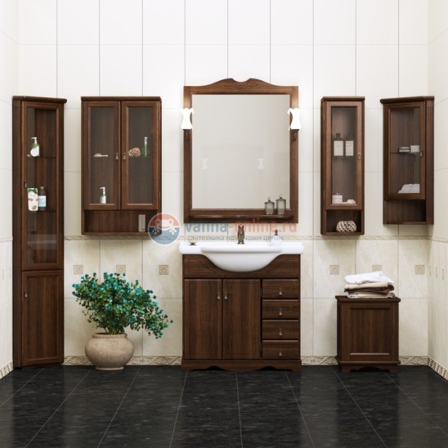 Тумба с раковиной Opadiris КЛИО 65, орех антикварный Тумба с раковиной Opadiris КЛИО 65, орех антикварный