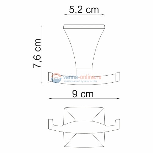 Крючок WasserKRAFT Wern 2523D, двойной