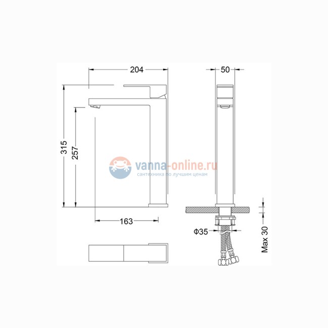 Смеситель Timo Selene 3061/00F для раковины, высокий, хром Смеситель Timo Selene 3061/00F для раковины, высокий, хром