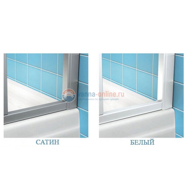 Шторка на ванну Ravak VS3 100 Transparent, 795P0100Z1, профиль белый