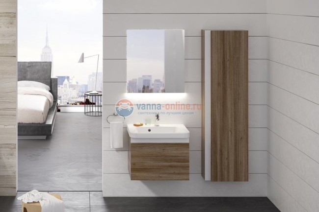 Шкаф-пенал Ravak SB 10° 450 тёмный орех X000000753