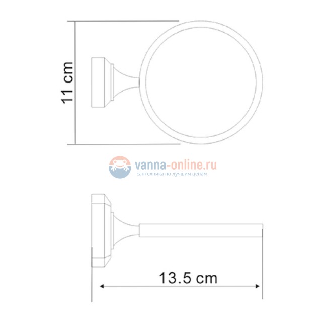 Держатель щётки для унитаза WasserKRAFT Oder C173 (запчасть) Держатель щётки для унитаза WasserKRAFT Oder C173 (запчасть)
