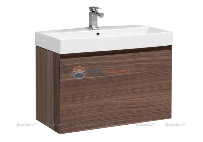 Тумба с раковиной Aquanet Нью-Йорк 85 00203947, цвет орех