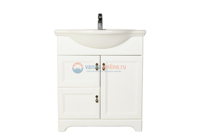 Тумба с раковиной Orange Классик 75 см, напольная, белый