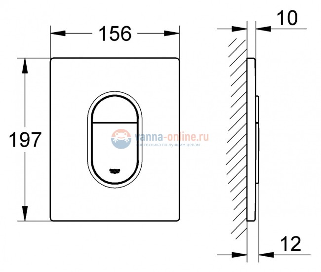 Панель Grohe Arena Cosmopolitan 38844000, хром