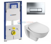 Инсталляция Geberit с безободковым унитазом Jacob Delafon Patio EDV102-00, сиденье микролифт, комплект Инсталляция Geberit с безободковым унитазом Jacob Delafon Patio EDV102-00, сиденье микролифт, комплект