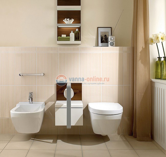 Биде Villeroy&Boch Lifetime 5475 0001 alpin, подвесное Биде Villeroy&Boch Lifetime 5475 0001 alpin, подвесное
