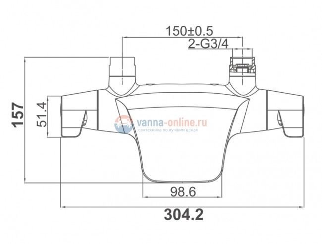Смеситель D&K Bayern Potsdam DA2143201 для ванны Смеситель D&K Bayern Potsdam DA2143201 для ванны