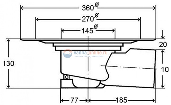 Трап Viega Advantix 557171, с гидрозатвором Трап Viega Advantix 557171, с гидрозатвором