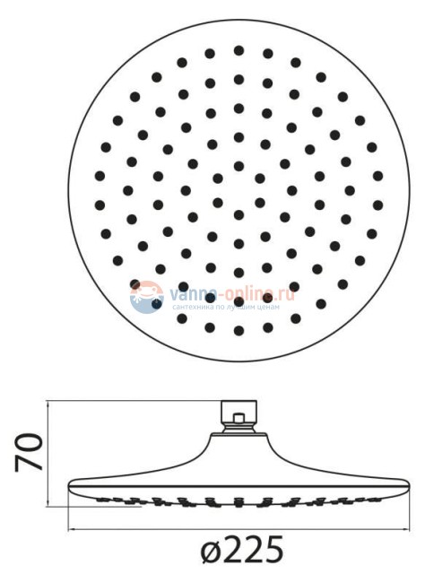 Верхний душ BelBagno BB-SLD1-CRM