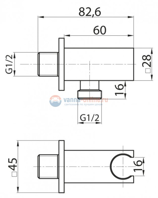 Шланговое подключение Cezares Articoli Vari CZR-AI12-01