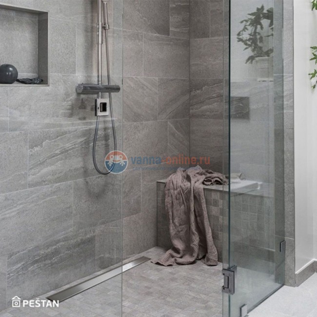 Душевой лоток Pestan Confluo Frameless Line 300, решетка - полая под плитку/хром матовый 13701228