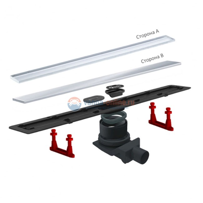 Душевой лоток Pestan Confluo Frameless Line 300, решетка - полая под плитку/хром матовый 13701228