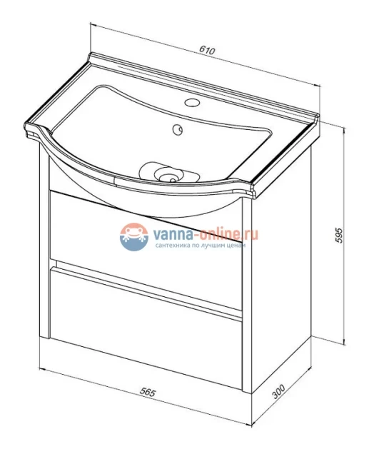 Тумба под раковину Aquanet Сидней 60 243668, цвет - дуб рошелье Тумба под раковину Aquanet Сидней 60 243668, цвет - дуб рошелье
