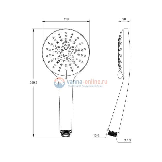 Душевая лейка Iddis 0703F00i18 070 Душевая лейка Iddis 0703F00i18 070