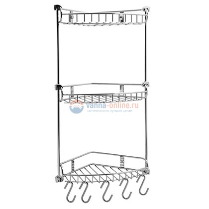 Полка металлическая тройная WasserKRAFT К-1233 Полка металлическая тройная WasserKRAFT К-1233