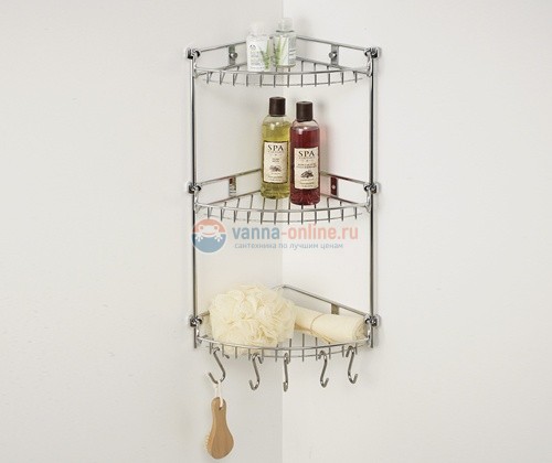 Полка металлическая тройная WasserKRAFT К-1233 Полка металлическая тройная WasserKRAFT К-1233