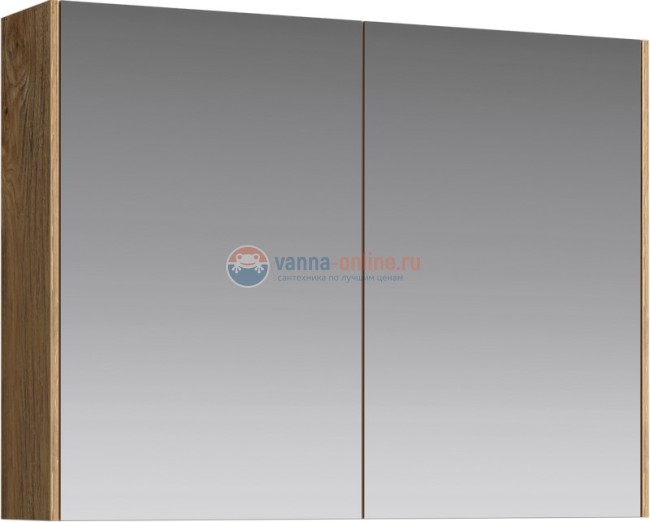 Зеркальный шкаф Aqwella Mobi 80 см, дуб балтийский