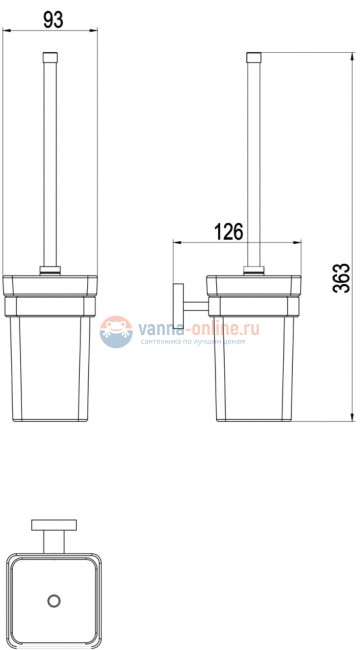 Ерш для туалета Timo Selene 10061/00 Ерш для туалета Timo Selene 10061/00