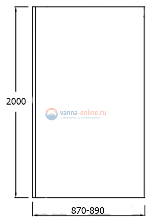 Душевое ограждение Jacob Delafon Contra E22W90-GA 90 см
