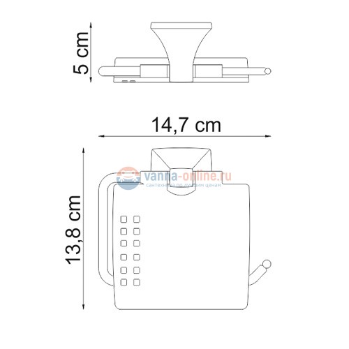 Держатель для туалетной бумаги WasserKRAFT Wern 2525, с крышкой Держатель для туалетной бумаги WasserKRAFT Wern 2525, с крышкой
