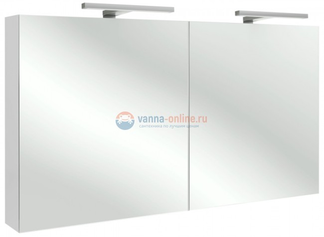 Шкаф зеркальный Jacob Delafon 120 см, EB1368-G1C, со светодиодной подсветкой, цвет - белый блестящий лак Шкаф зеркальный Jacob Delafon 120 см, EB1368-G1C, со светодиодной подсветкой, цвет - белый блестящий лак