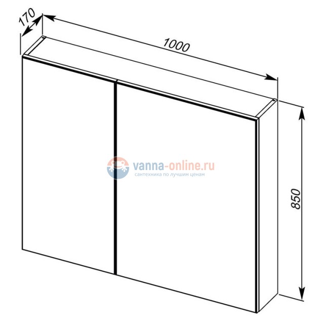 Зеркало-шкаф Aquanet Мадейра 100 00183067