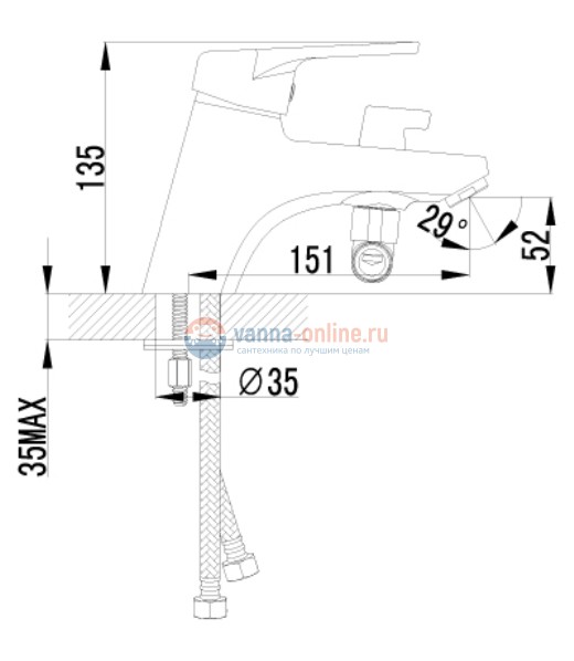 Смеситель Lemark Luna LM4115C для ванны на борт ванны Смеситель Lemark Luna LM4115C для ванны на борт ванны
