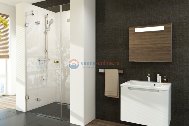 Душевая дверь в нишу Ravak Brilliant BSD3-110 A-L/R, хром/транспарент