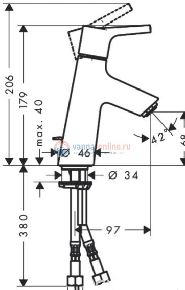 Смеситель Hansgrohe Talis S 72010000 для раковины Смеситель Hansgrohe Talis S 72010000 для раковины