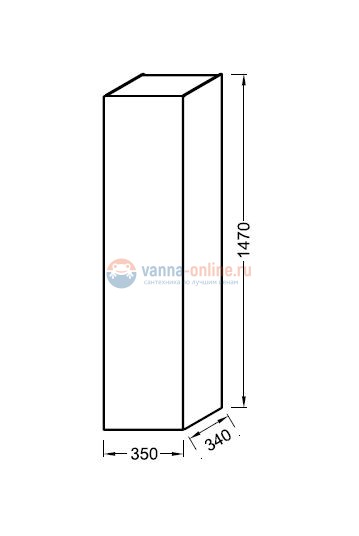 Пенал универсальный Jacob Delafon Soprano 35 см, EB984-N18, белый Пенал универсальный Jacob Delafon Soprano 35 см, EB984-N18, белый