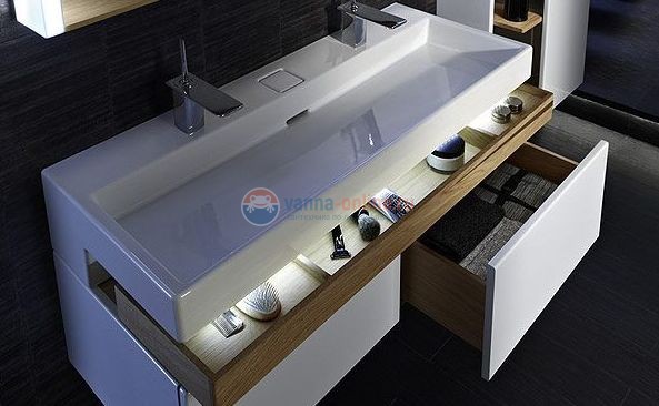 Тумба под раковину Jacob Delafon Terrace 120 EB1188-442, подвесная, цвет - серый антрацит блестящий