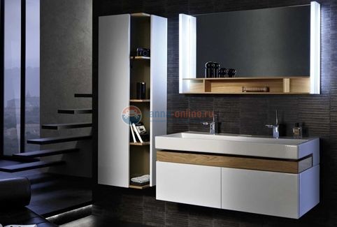 Тумба под раковину Jacob Delafon Terrace 120 EB1188-442, подвесная, цвет - серый антрацит блестящий