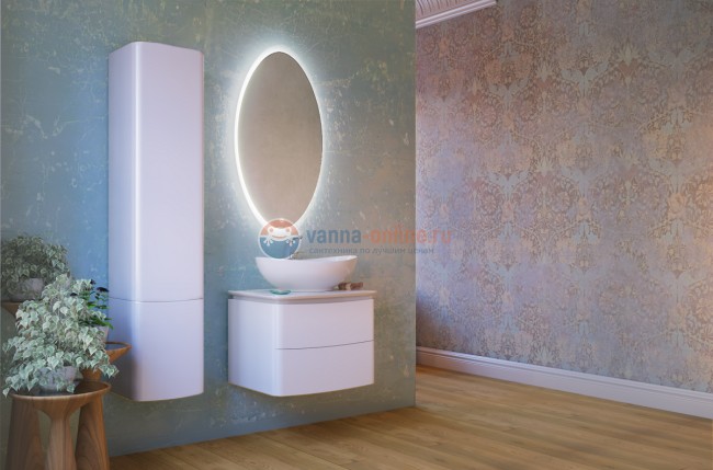 Шкаф-пенал Raval Moon 110, Moo.04.110/P/W, подвесной, белый