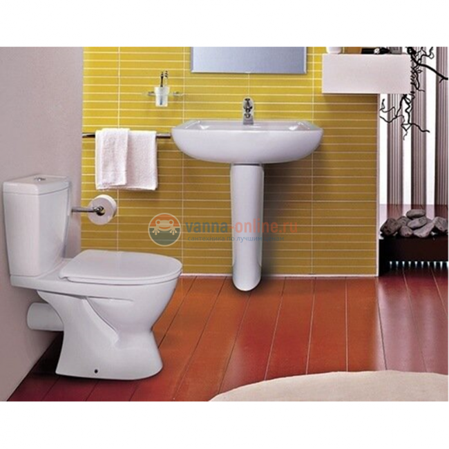 Напольный унитаз-компакт с сидением и крышкой стандарт Ideal Standard EUROVIT W904201