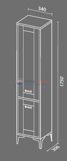 Пенал Sanvit Прованс pprov 30 см напольный, рельеф пастель Пенал Sanvit Прованс pprov 30 см напольный, рельеф пастель