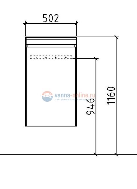 Пенал Black,White Universe U907-Пенал 50 см подвесной, белый матовый, золото